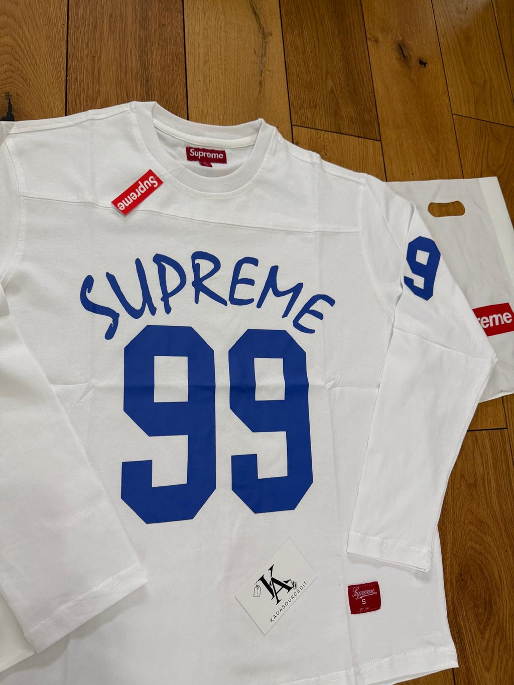 SUPREME 99 L/S STONE FOOTBALL TEE