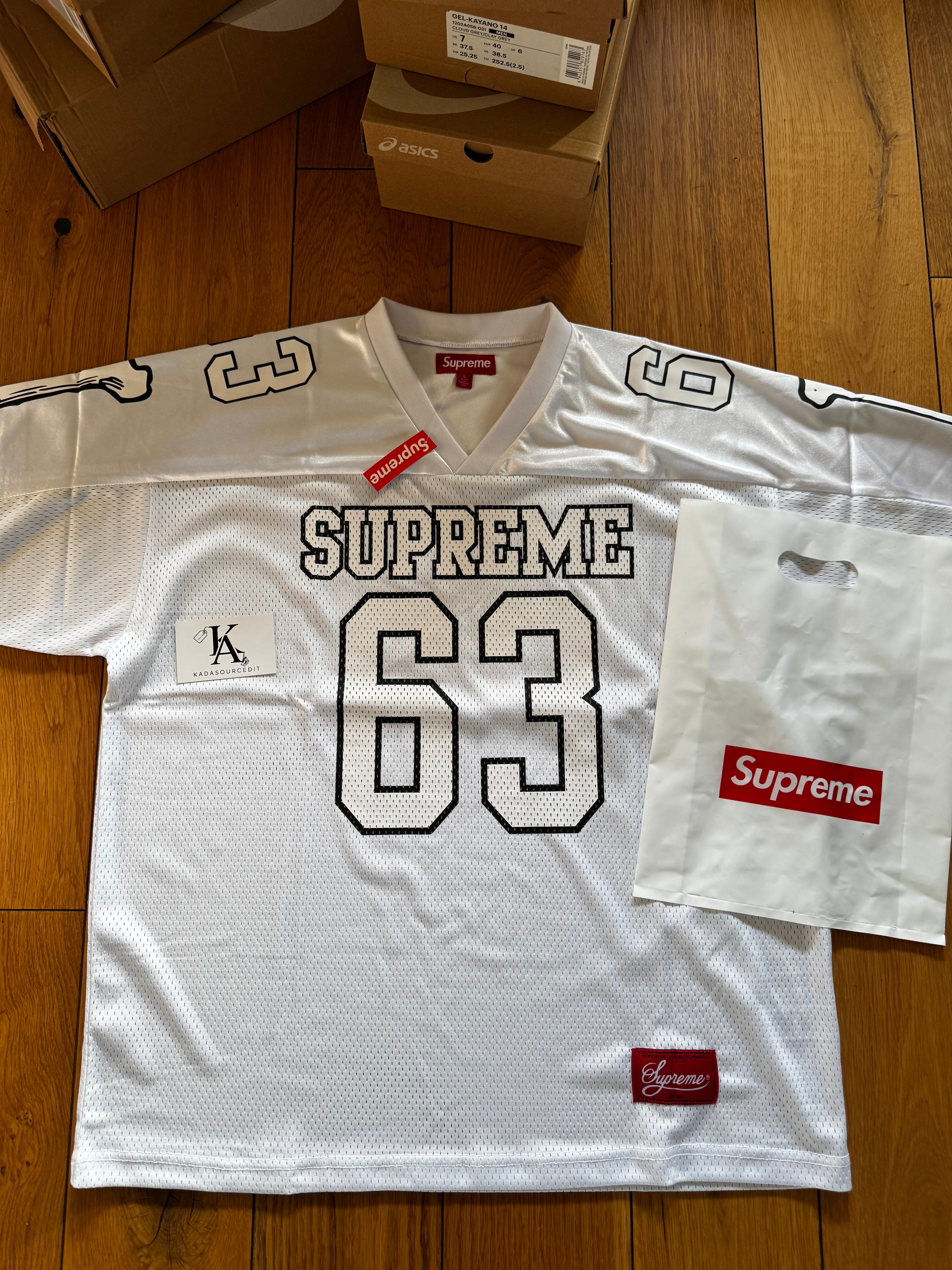Supreme Bones White Football Jersey (FW25)