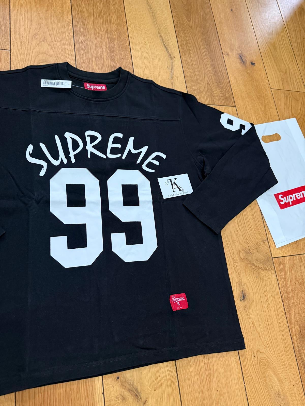 SUPREME 99 LONG SLEEVE FOOTBALL TOP BLACK