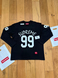SUPREME 99 LONG SLEEVE FOOTBALL TOP BLACK