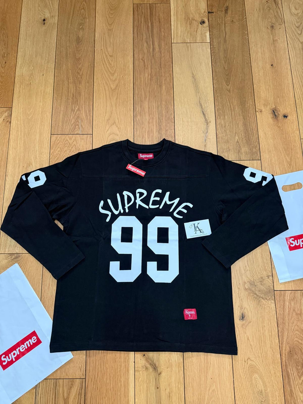 SUPREME 99 LONG SLEEVE FOOTBALL TOP BLACK