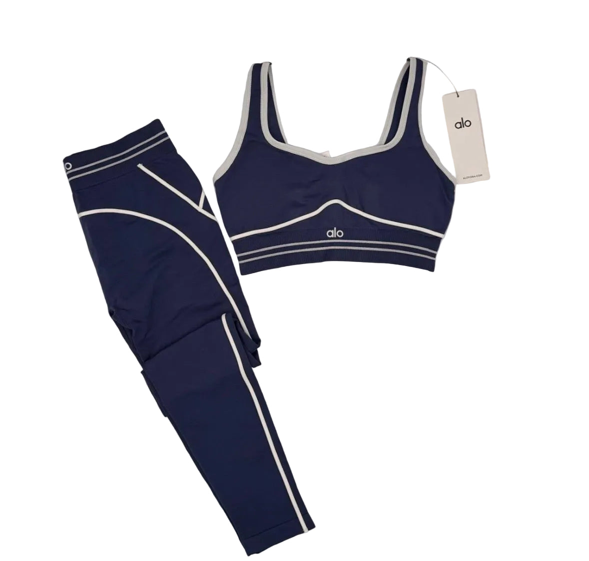 Alo Yoga Airbrush Heart Throb Set ‘Navy’