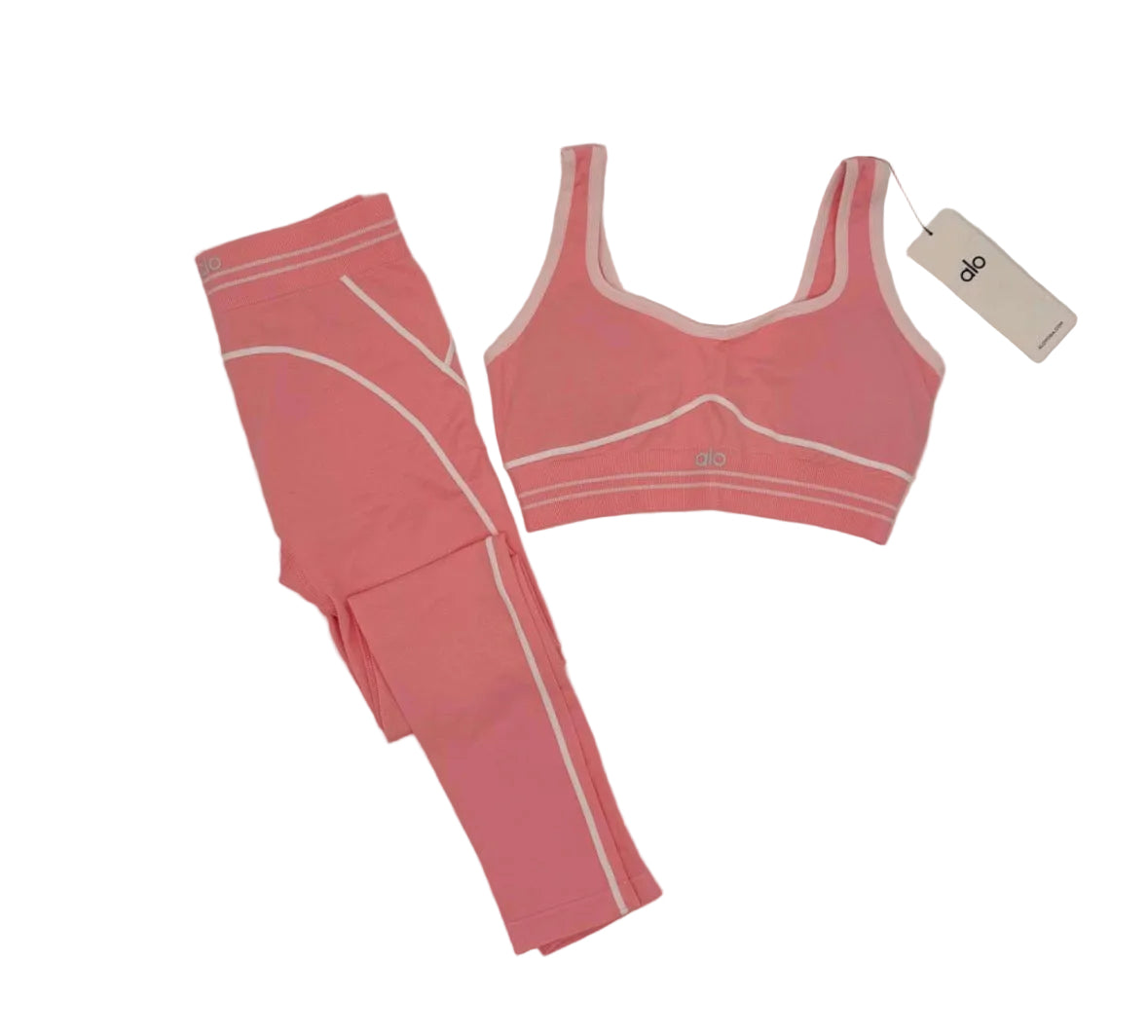 Alo Yoga Airbrush Heart Throb Set ‘Pink’
