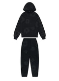 Denim Tears The Cotton Wreath Tracksuit 'Black Monochrome'