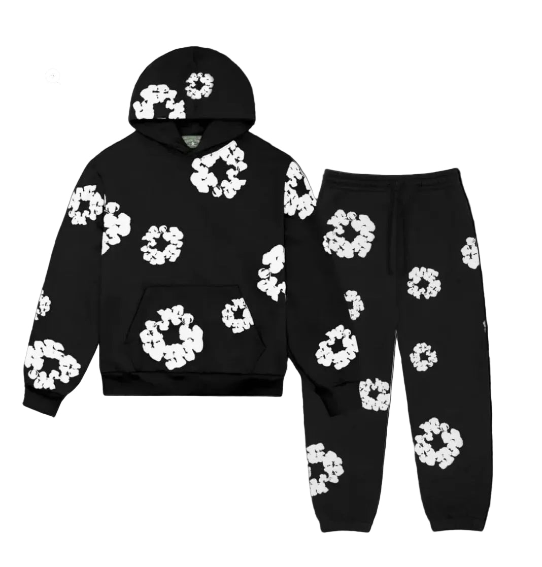 Denim Tears Cotton Wreath Tracksuit ‘Black & White’