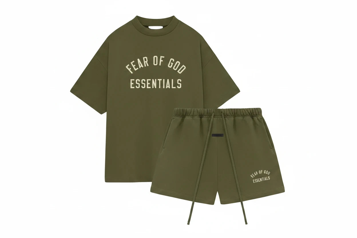 Essentials FW24 ‘Military Green’ Short Set