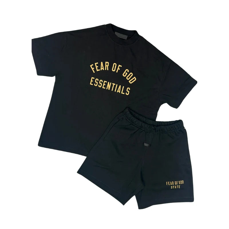 Essentials FW24 ‘Black/Gold’ Short Set